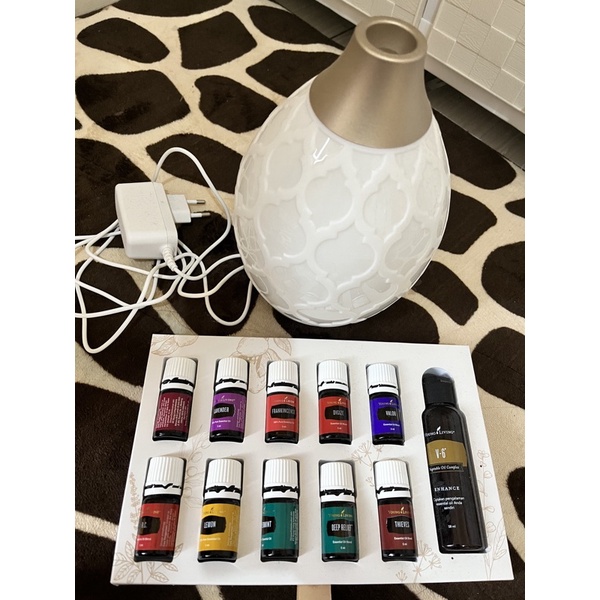 young living diffuser + essential oil lengkap Original