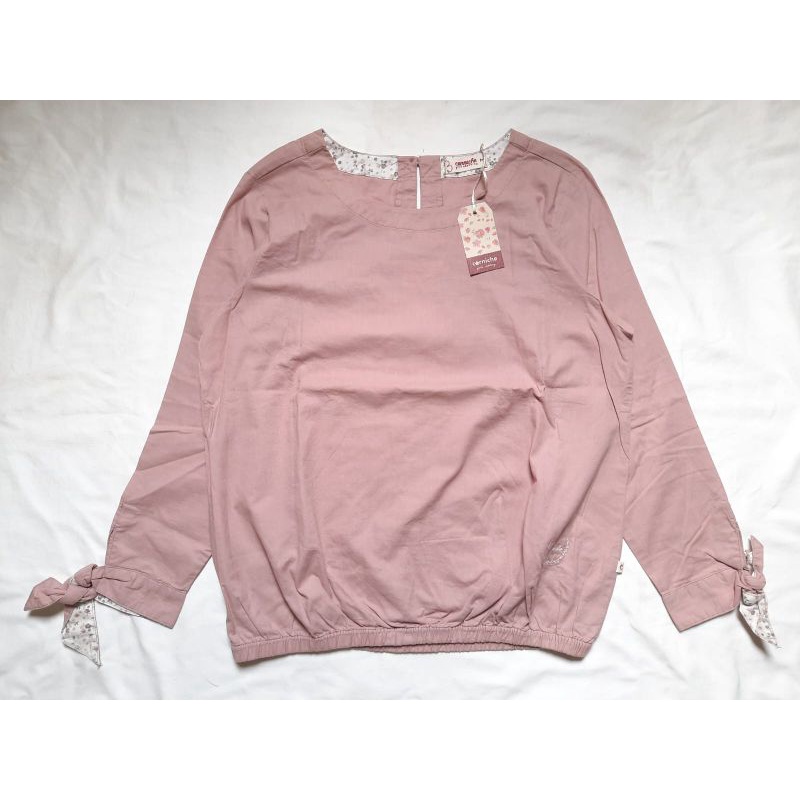 BLOUSE ATASAN KEMEJA WANITA CORNICHE POLOS PINK ORIGINAL