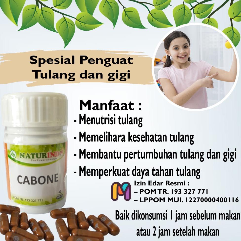 Naturindo Cabone Suplemen Nutrisi Tulang paling ampuh penumbuh gigi sehat dan Kuat