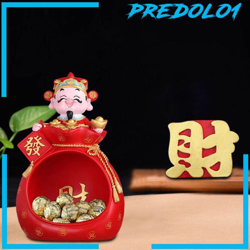 [Predolo1] Mangkuk Penyimpanan Patung Dewa Kekayaan Resin Patung Mitologis Patung