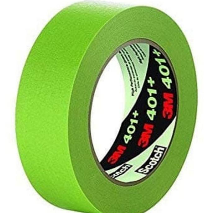 

3M 223/401+ Masking Tape hijau-Lakban kertas 3M High Green 18mm x 55m
