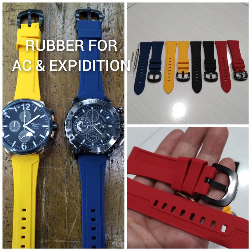 tali jam tangan rubber AC/EXP strap silicon