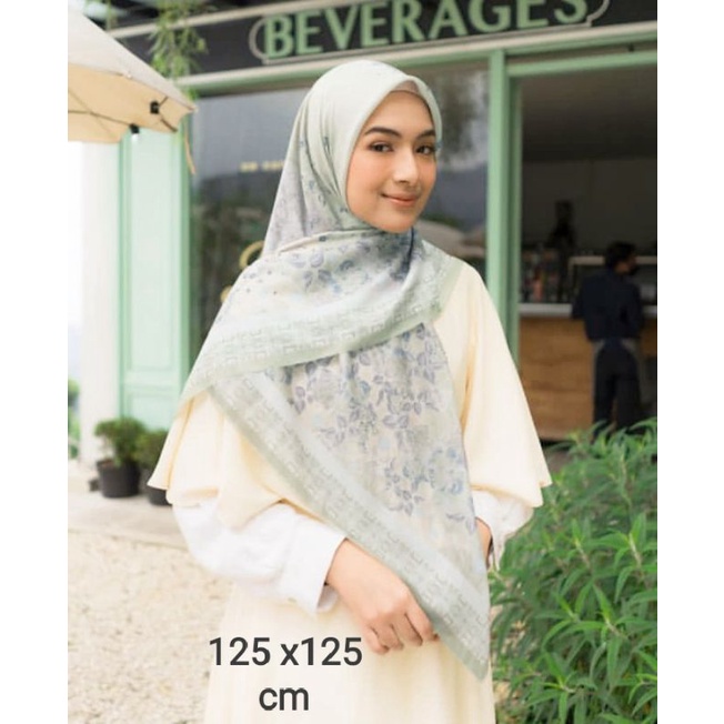 SALE HIJAB / SYARI LIVAA HIJAU MINT / COD / KERUDUNG VOAL MOTIF / SEGI EMPAT VOAL / JILBAB TERBARU /