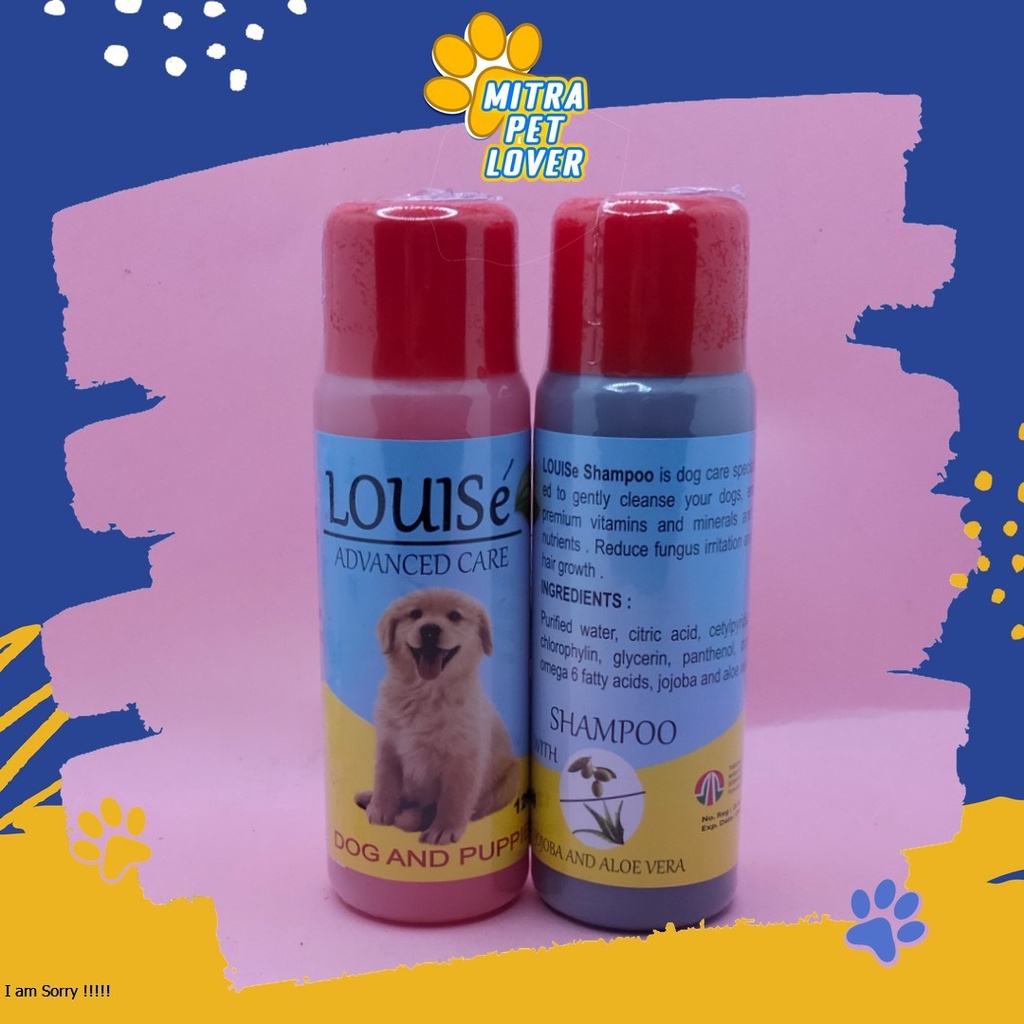 SHAMPO ANJING - LOUISE DOG SHAMPOO 125 ML ORIGINAL - SAMPO UNTUK DOGY PUPPIES MELEMBUTKAN MENGUATKAN BULU WANGI SEHAT - MURAH TERMURAH - LOUISEDOG - PET ANIMAL HEALTHCARE AND VETERINARY TAMASINDO OBAT DAN VITAMIN HEWAN BINATANG PELIHARAAN MITRAPETLOVER