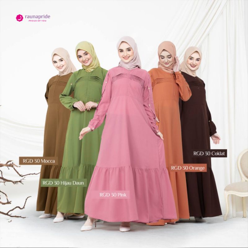 Rauna Gamis Terbaru - Gamis Jumbo RGD 30 - Fashion Muslim