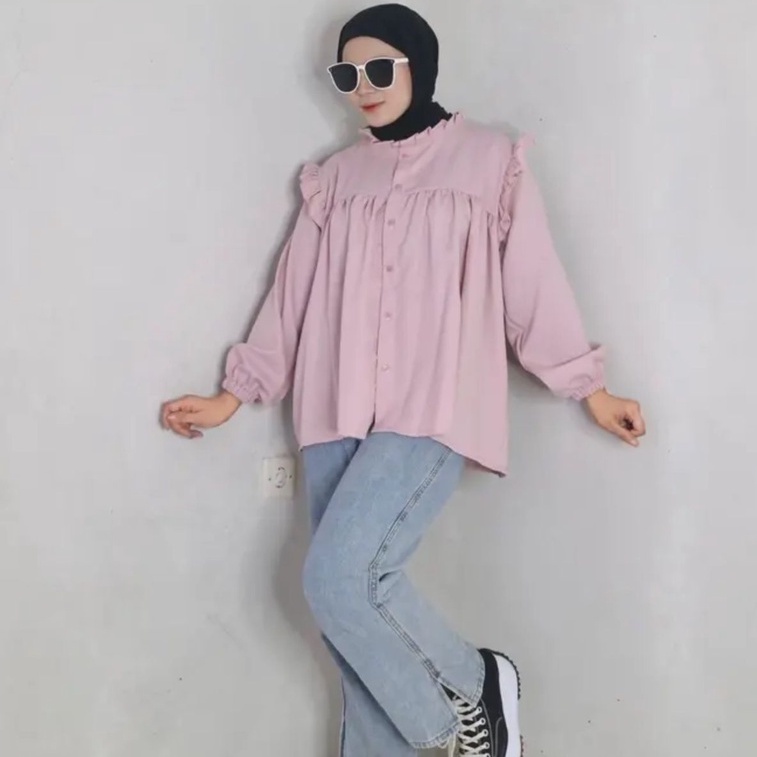 BLUS KOREA CRINKLE / ATASAN WANITA CRINKLE