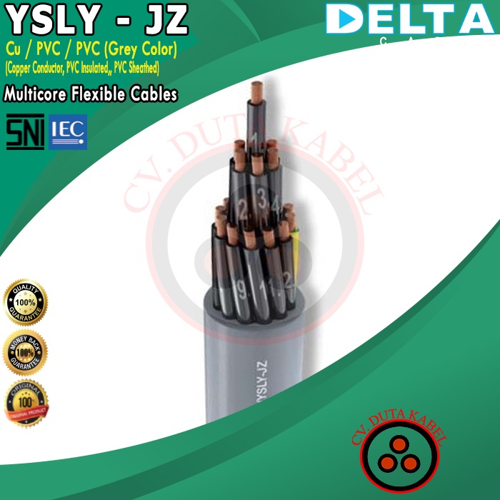 Kabel YSLY-JZ 16x0,5 mm2 DELTA /16x0,5mm2/16x0.5 mm2/16x0.5mm2 /16 x 0,5 mm2/16x0,5mm