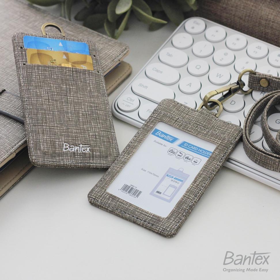 

BANTEX LEATHER NAME TAG ID CARD HOLDER BEIGE 8869 13 KULIT SINTETIS LANYARD TALI TERLARISS...,,,,,