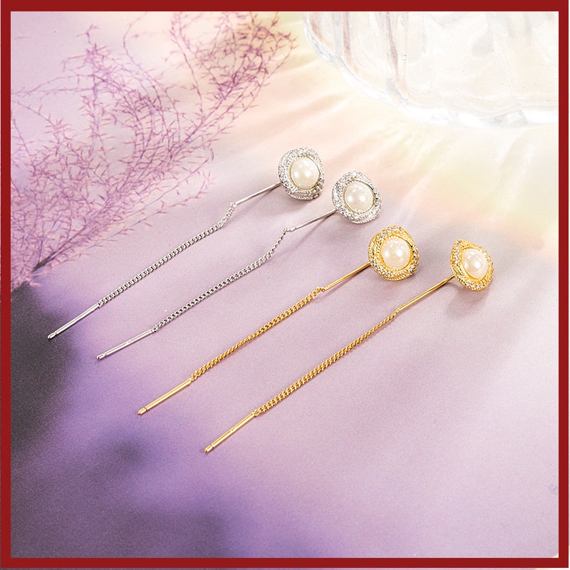 Mermaid Rotating Shell Pearl Ear String Putri Duyung U1325