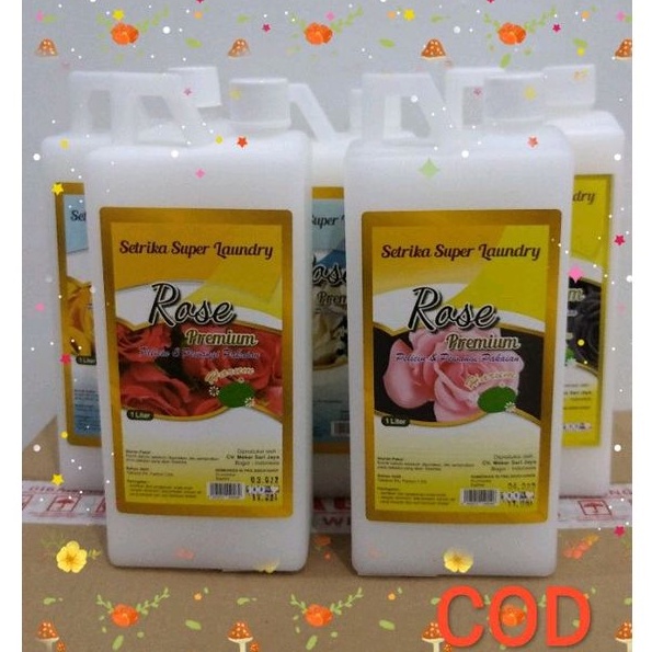 Pewangi Dan Pelicin Setrika Laundry Rose Premium 1Liter (COD) Pengharum Pakaian Pewangi Laundry Parf