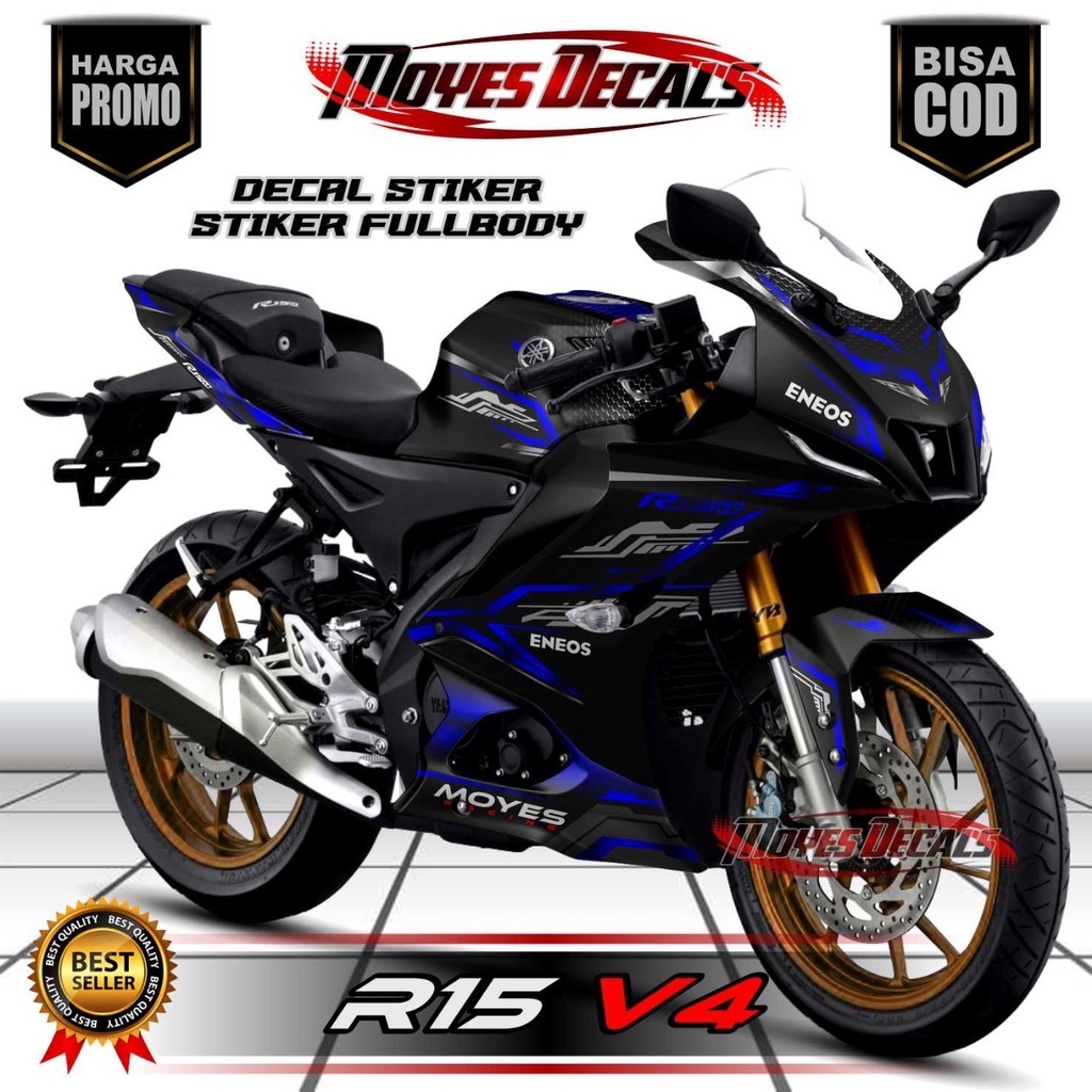 Decal R15 V4 Full Body -  Variasi Warna Merek Motor R15 V4 New Full Body - Stiker Decal Full Body De