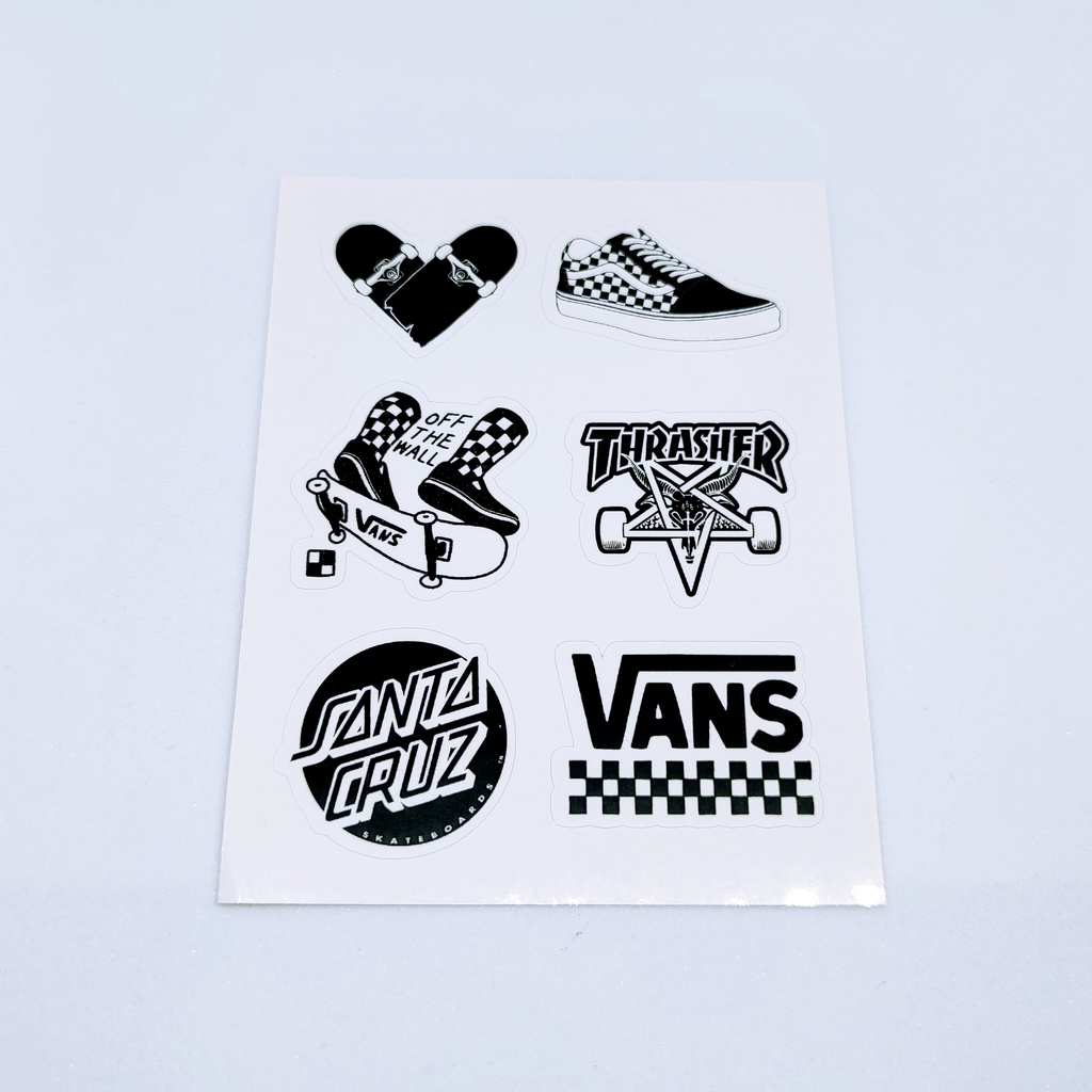 

Sticker Pack Vans Trasher Santa Cruz Skate Black White Series