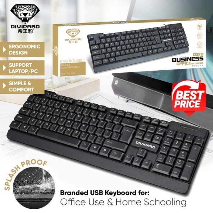 Keyboard Keyboard Usb Kabel Divipard D310 Untuk Komputer Pc Laptop