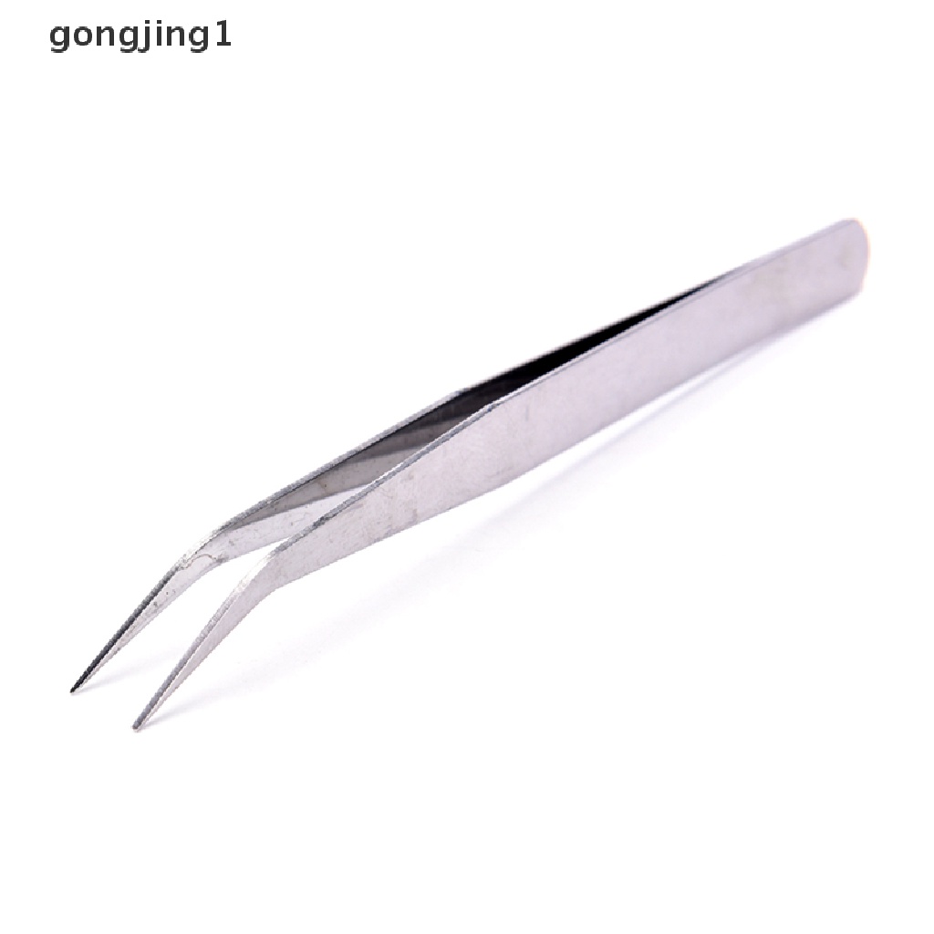 Ggg 2pcs Stainless Steel Lurus El Pinset Patchwork Hook Pick-up Makeup Tools ID