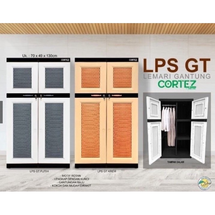 LEMARI PLASTIK TABITHA GANTUNGA CORTEZ LPS GT KUNCI