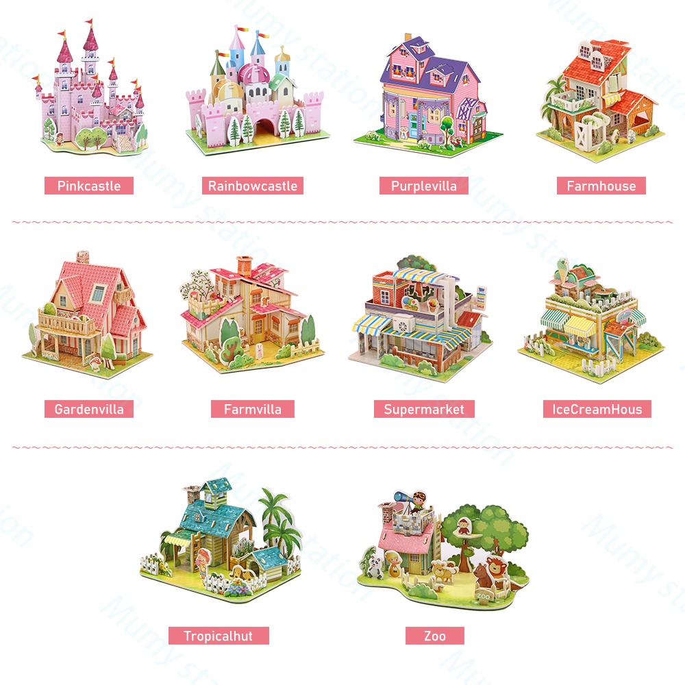 Mumystation DIY mainan edukasi anak Puzzle 3D Jigsaw puzzle