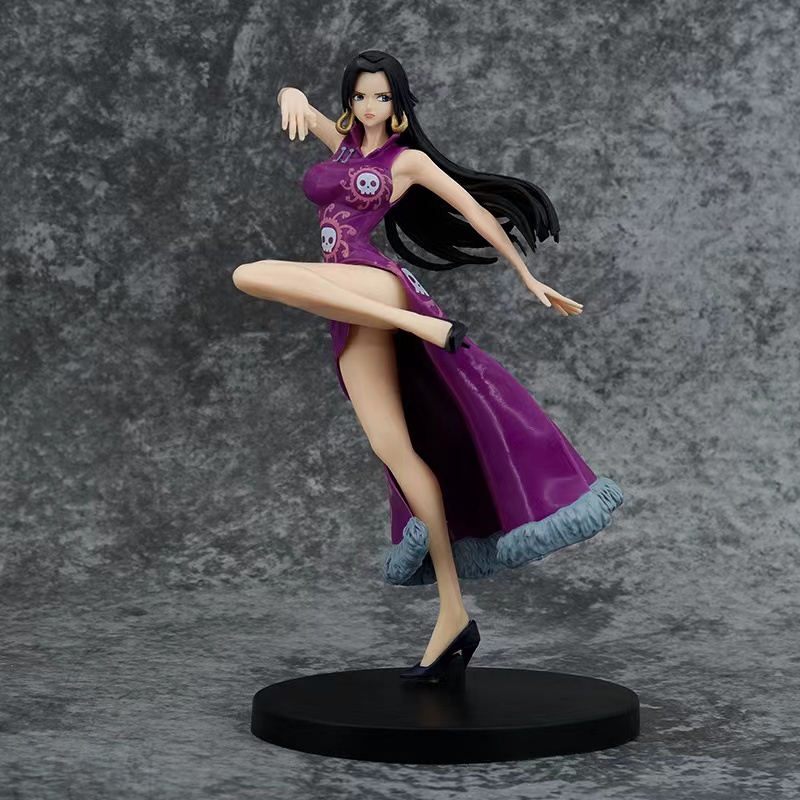 Mainan Figure Anime Dewasa One Piece GK Snake Princess Boa Hancock Action Figure 21 cm Sexy Cheongsam Cewek Boneka Patung Patung