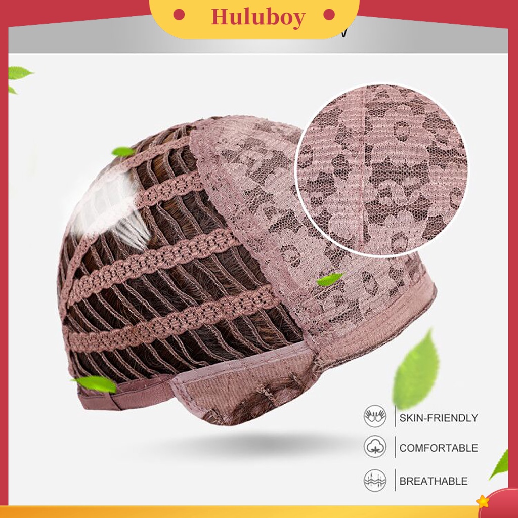 Wig Rambut Sintetis Model Pendek Lurus Natural Tahan Panas Ukuran 18 Inch Untuk Wanita