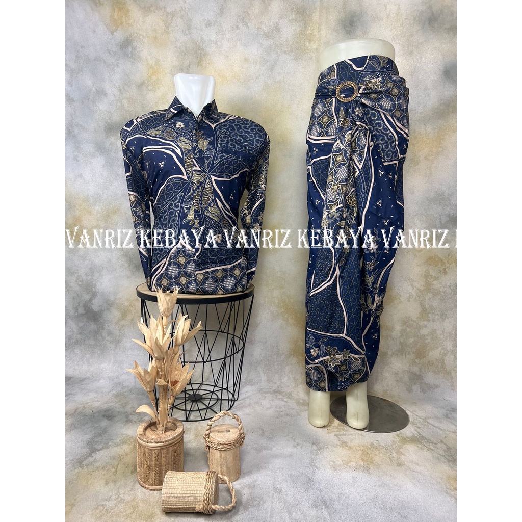 Vanriz Kebaya-Batik Couple Rok Lilit Buat Lamaran Kemeja slimfit