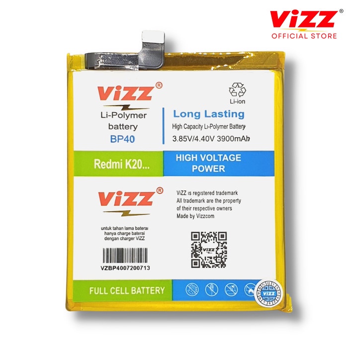 VIZZ BATERAI XIAOMI BP40 MI 9T PRO K20 K20 PRO ORIGINAL