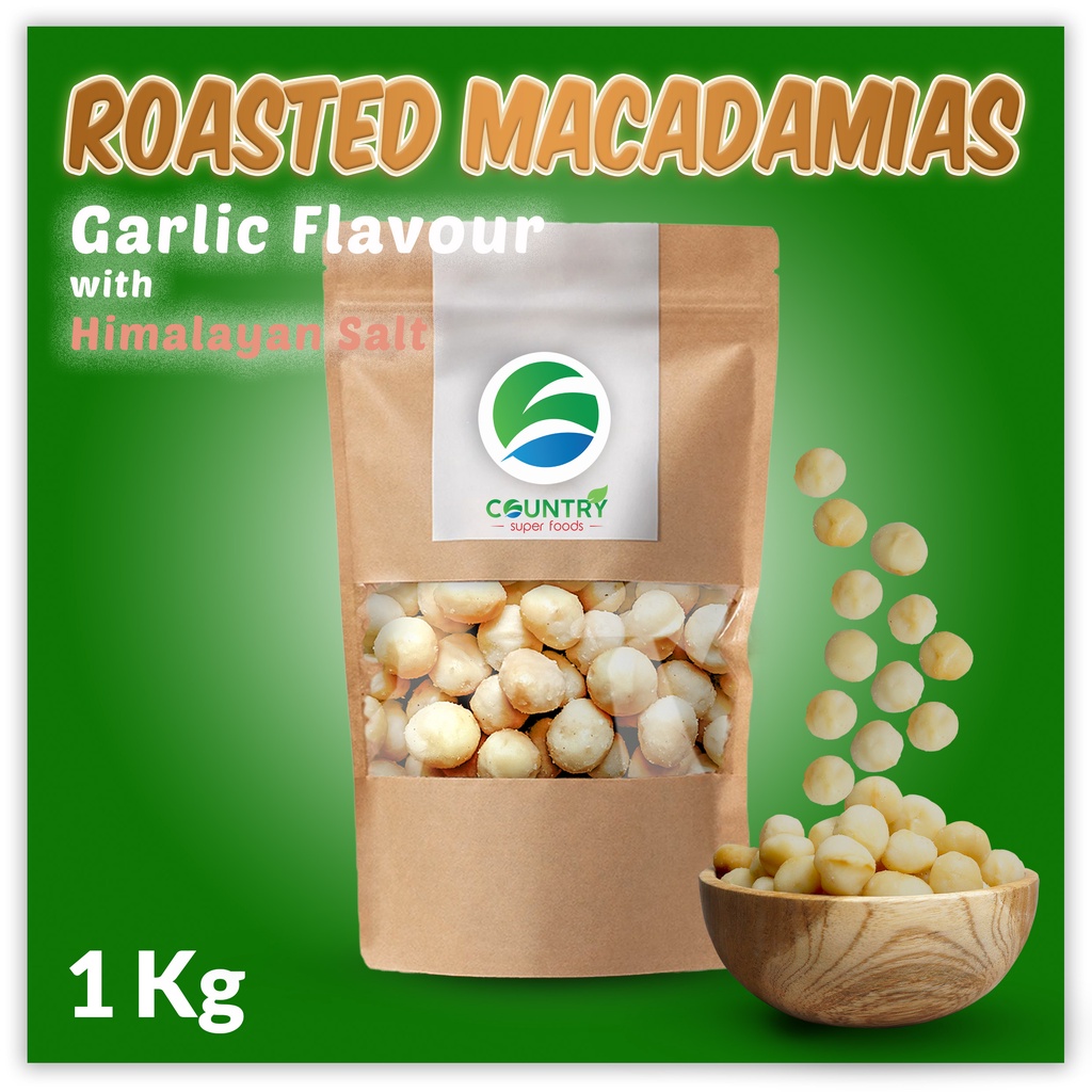 

Roasted Macadamia Garlic Flavour 1kg (Macadamia Rasa Bawang)