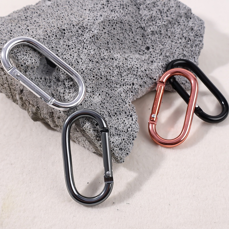 Empat Warna Pilihan Gantungan Kunci Kait Bahan Aluminium Alloy Bentuk O Carabiner/Aksesoris Luar Ruangan Rumah Gesper Untuk Camping Hiking Traveling Ransel