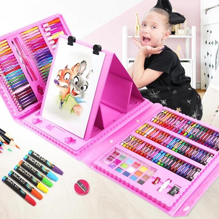 

(I-Q-U-✉) Crayon Set 208pcs / Crayon Mewarnai 208pcs & 150pcs Warna / Pensil Krayon Warna Alat Menggambar atau Mewarnai viral