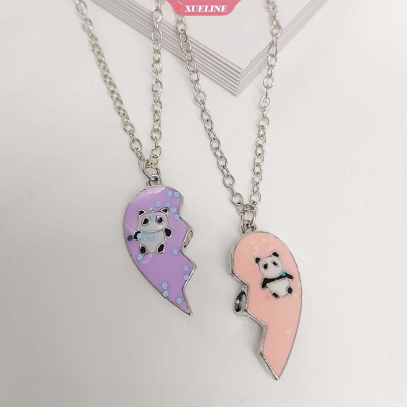 Fashion Teman Baik Baru Kalung magnet Menarik Sepasang panda Kecil Kartun Lucu Paduan Perhiasan Kalung Kecil Penjualan Panas [ZXL]