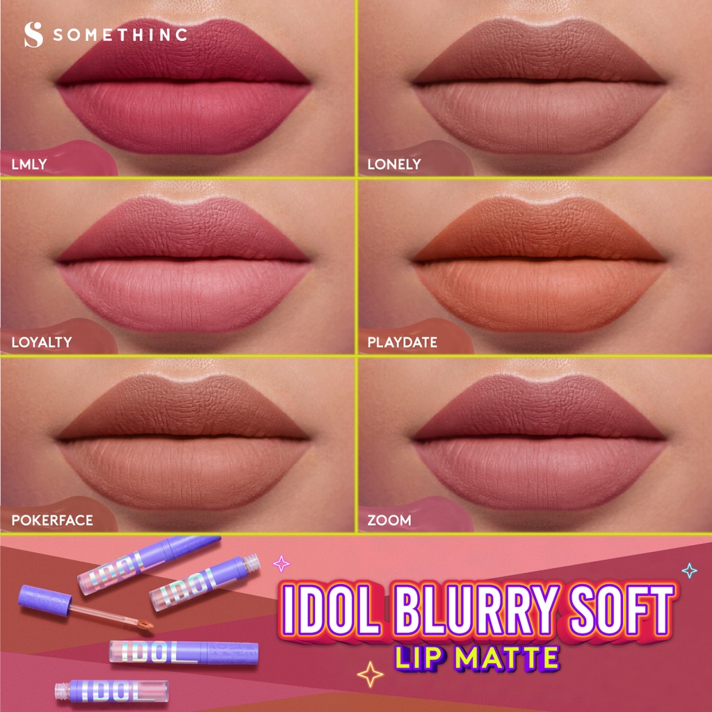 SOMETHINC Idol Blurry Soft Lip Matte - Lip Cream Matte Warna yang Tahan Lama - Blow