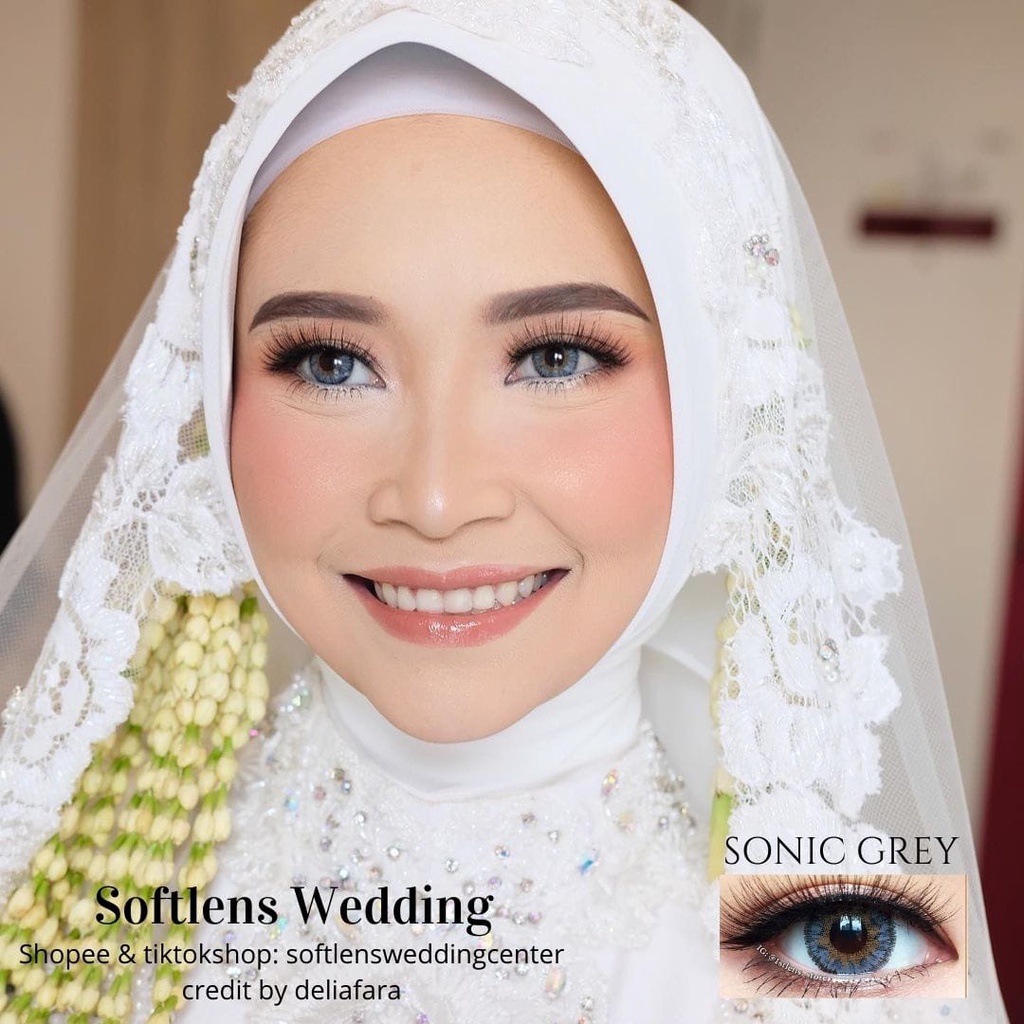 Softlens Sonic Grey 14.5mm DC1 Normal Minus Dreamcolor1 Wedding