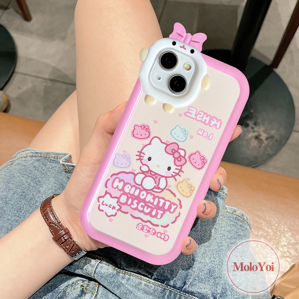 Soft Case Motif Kartun Hello Kitty 3D Untuk iPhone 11 14 12 13 Pro MAX 6 6s 7 8 14 Plus XR X XS MAX SE 2020