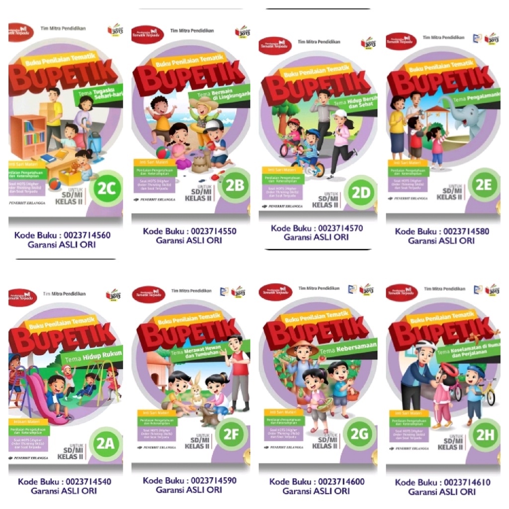 ORI harga satuan buku teks BUPETIK k13 kelas 2 edisi terbaru penerbit Erlangga