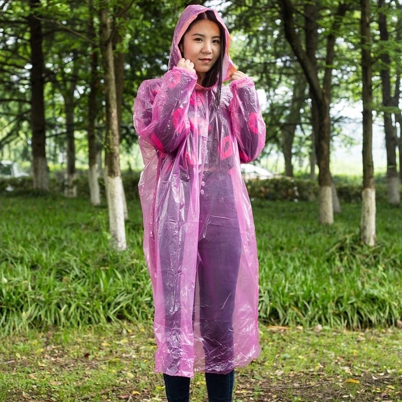 Jas Hujan Sekali Pakai Plastik Plastic Ponco Disposable Raincoat Baju