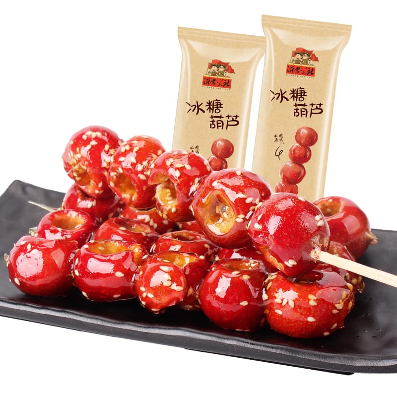 

SNACK GO / 1 Pcs reeze Dried Sugar-Coated Haws perbiji / Bingtanghulu 冰糖葫芦 / SNACK HALAL