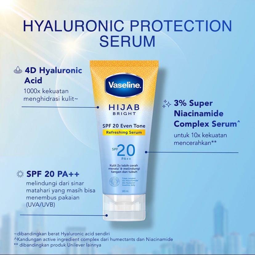 VASELINE HIJAB BRIGHT/BODY SERUM 180ML