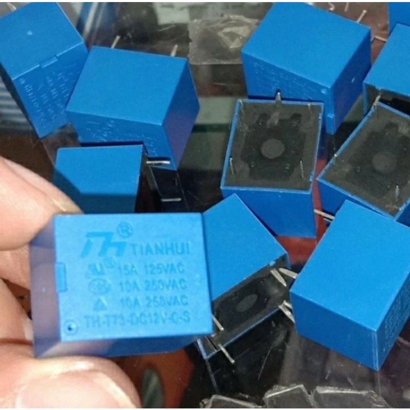 Relay Tianhui DC 12V 10A 5 pin Relay dc 12v 5kaki merek TIANHUI