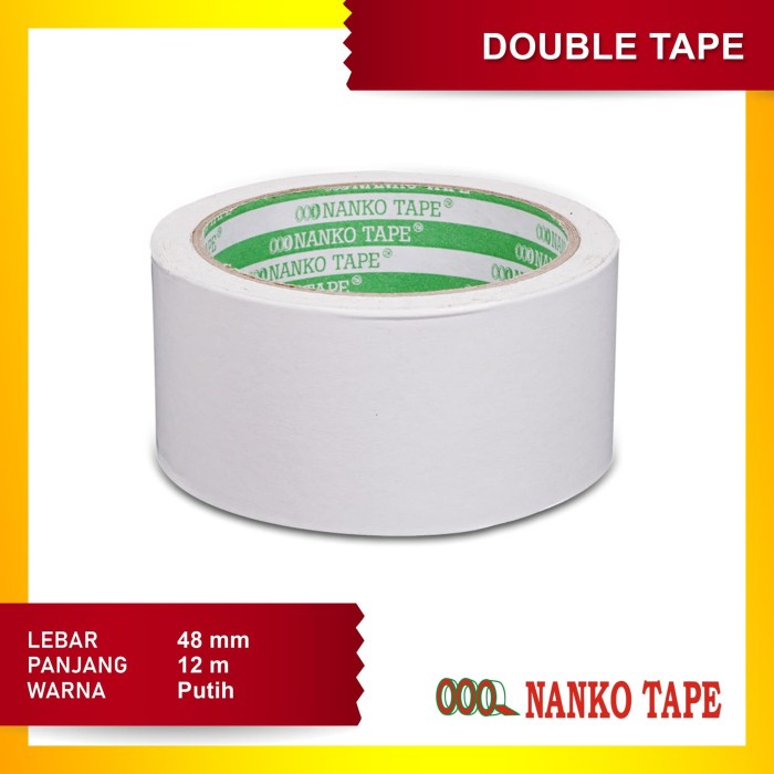 

Nanko Double Tape 48 mm x 12 m Putih - 12 pcs