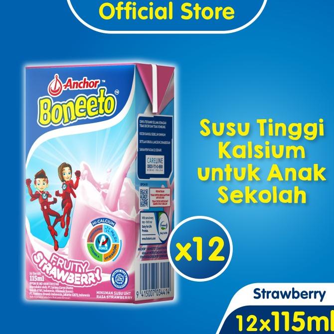 

Anchor Boneeto UHT Fruity Strawberry 115ml - 12 Pcs