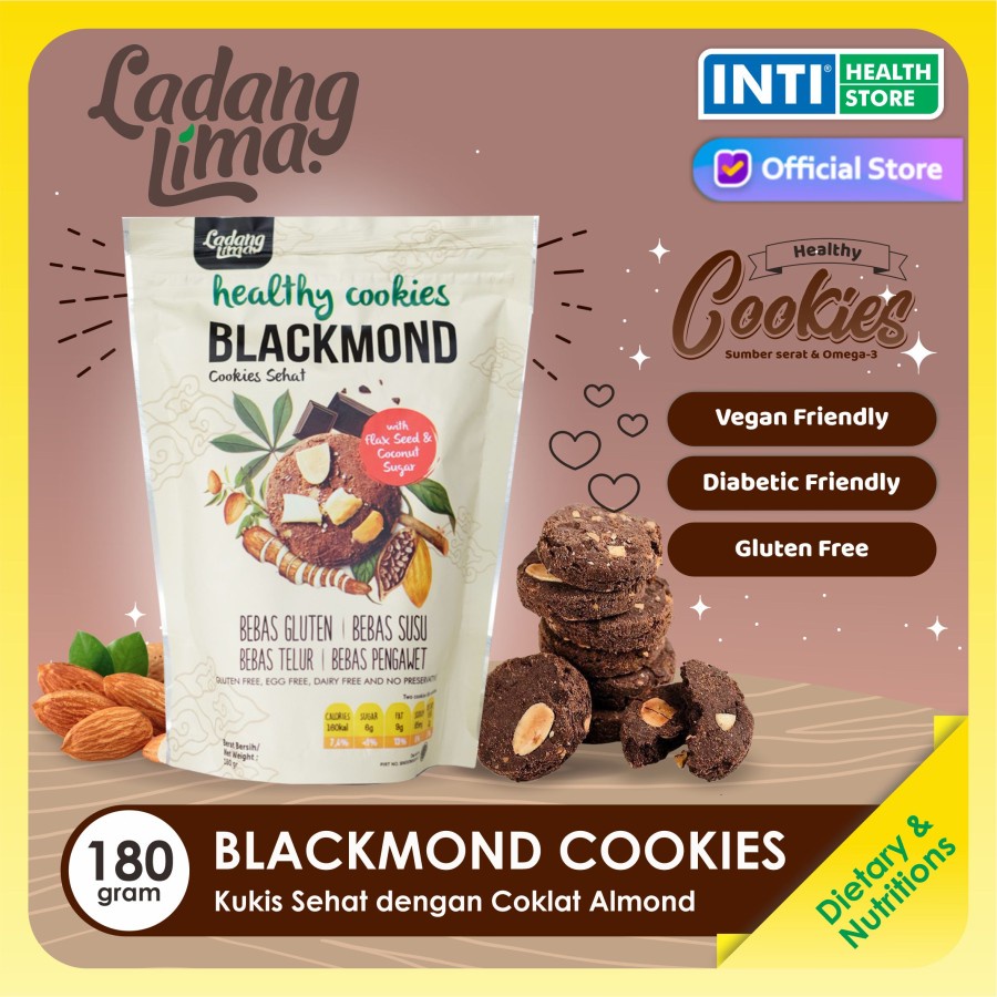 Ladang Lima | Blackmond Cookies 180gr | Cookies Sehat Gluten Free