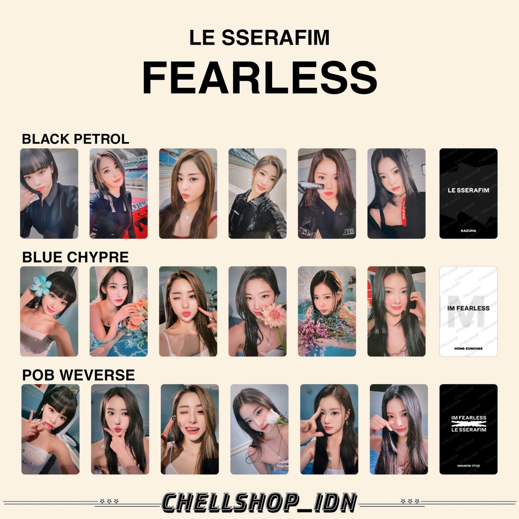 PHOTOCARD LE SSERAFIM FEARLESS