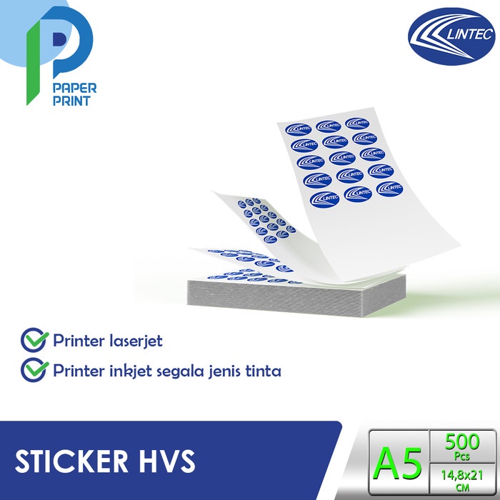 

Sticker HVS Doff Premium Quality Uk. A5 Isi 500 Lembar Pas 1 Rim