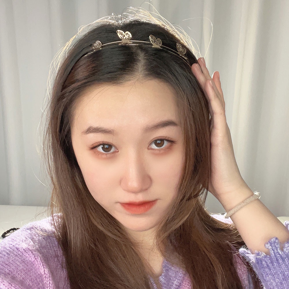 Hair Hoop Hairbands Ladies Pearls Fashion Wanita Aksesoris Rambut Gadis Bando Korea Elegan Kupu-Kupu Temperamen Hiasan Kepala