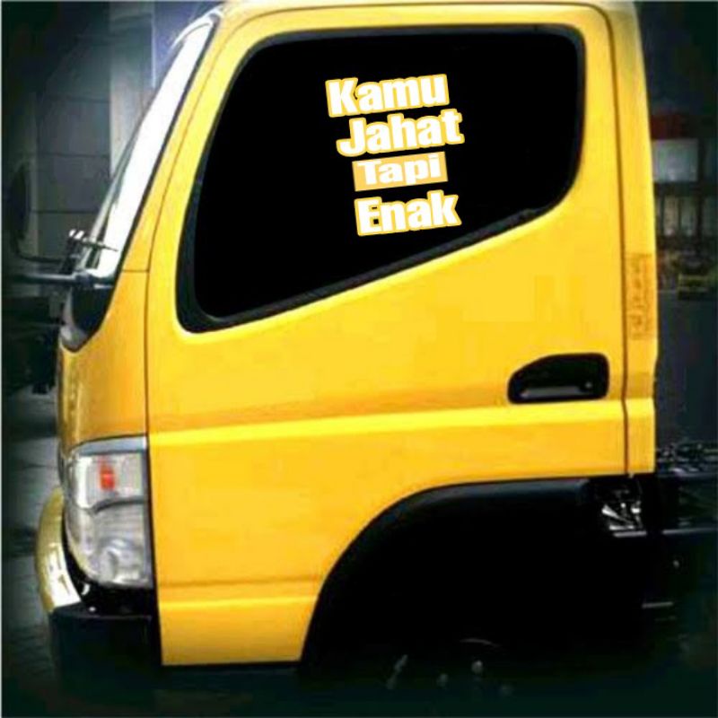 Jual Cuting Stiker Kaca Mobil Truk Bis Angkot Pickup Kata Kata Lucu Sticker Cutting Nyala Kamu