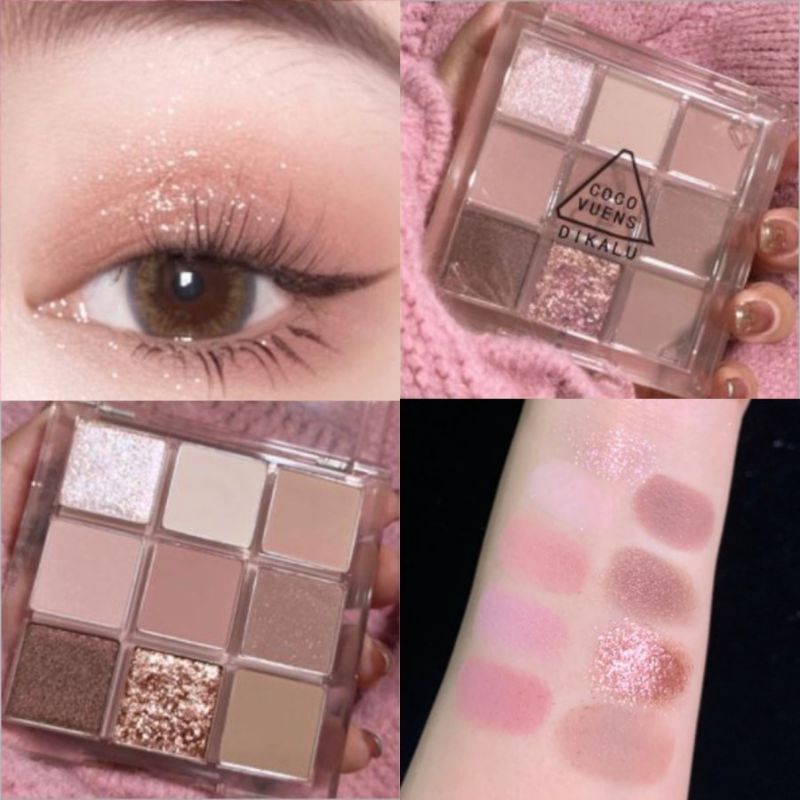 (Original) Eyeshadow Dikalu Coco Venus Korean Eyeshadow Palette 9 Warna