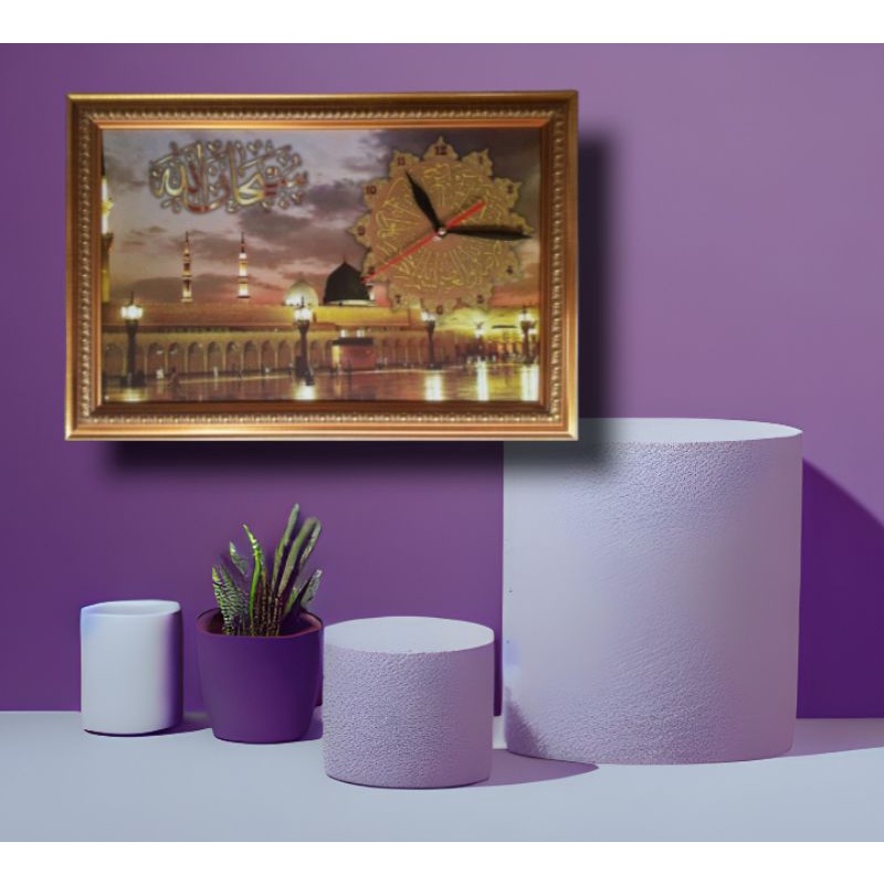 jam dinding kaligrafi unik