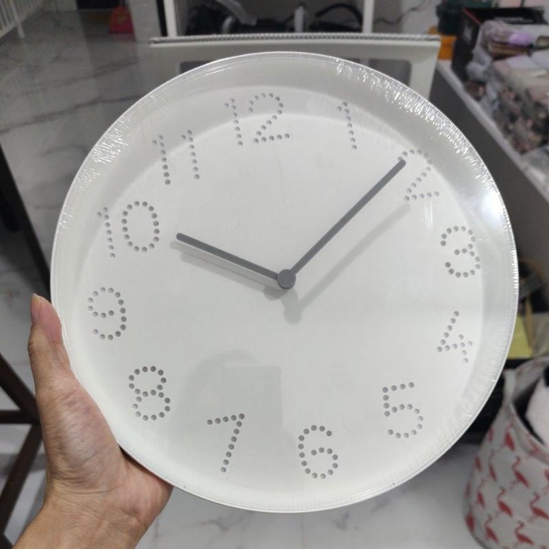 Jam Dinding Putih Polos 25cm Dekorasi Rumah Minimalis ikea