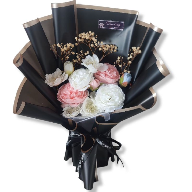 Buket Bouquet bunga wisuda pernikahan ulang tahun acara besar lainnya bisa request