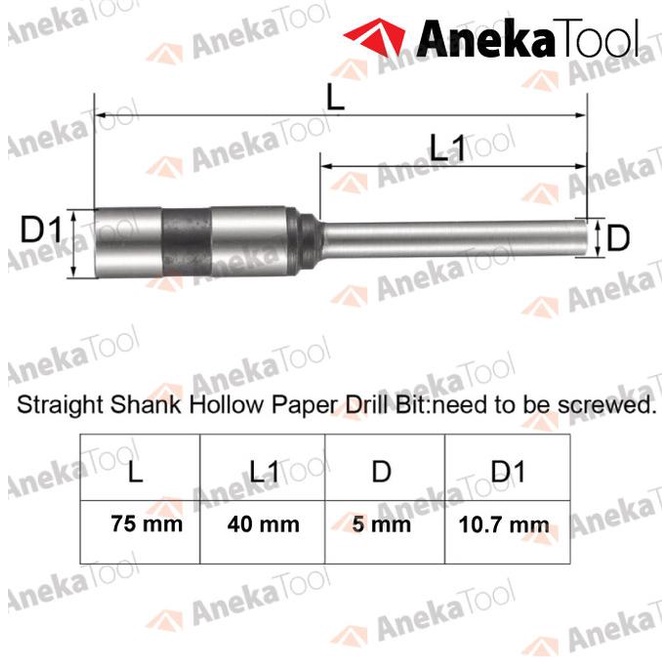 

Mata Bor Kertas Uchida Uk. 5.0 / 5.5 / 6.0 MM