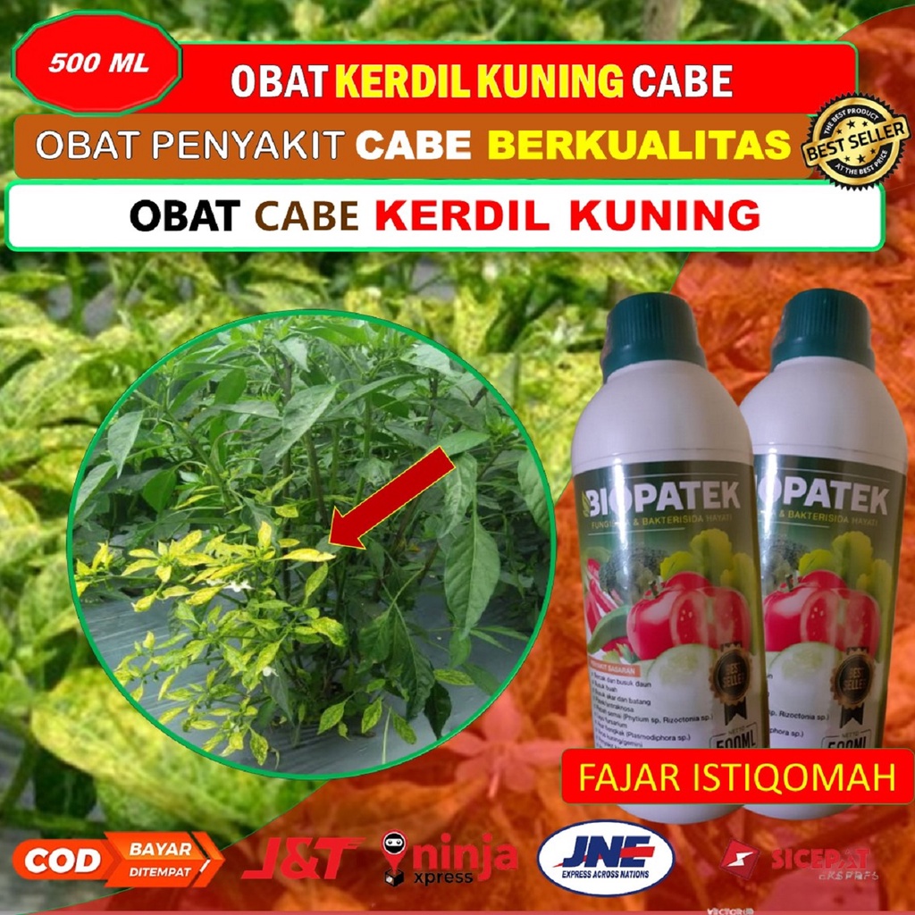 BIOPATEK fungisida hayati obat daun kerdil kuning CABE (500 ML) - obat kerdil tanaman cabe - obat ta
