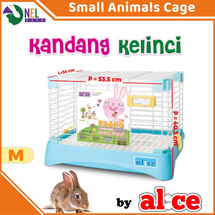 KANDANG KELINCI RABBIO M / RABBIT HOUSE/ RABBIT CAGE / KANDANG ALICE